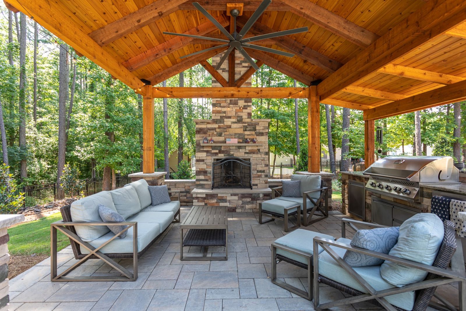 A charming gazebo backyard, ideal for outdoor gatherings and enjoying nature in Baltimore, MD